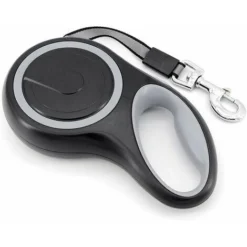 Laisse Rétractable Pour Chien 8M,Laisse Enrouleur Pour Gros Chien,Laisse Chien Enrouleur,Laisse De Dressage Automatique Pour Chien Jusqu'à 110 Lb/50 Kg, Gris