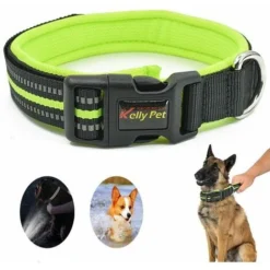 Collier Pour Chien, Bandes Réfléchissantes Nocturne Collier Confortable Et Souple Réglable, Pour Les Chiens De Petite Et Moyenne