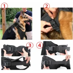 LOKIUA Harnais Tactiques Pour Chien , Gilets à Anneaux Pour Chiens De Travail Militaires, Harnais D'entraînement Sans Tension, L -Promos Patto Chou Boutique 81297130 3