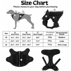 LOKIUA Harnais Tactiques Pour Chien , Gilets à Anneaux Pour Chiens De Travail Militaires, Harnais D'entraînement Sans Tension, L -Promos Patto Chou Boutique 81297130 5