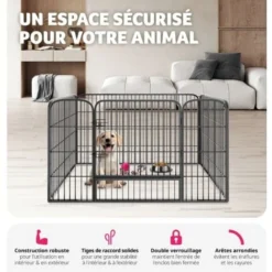 Enclos Pour Chien 125 X 85 X 70 Cm - Parc à Chiots, Enclos à Chiots, Chenil Extérieur -Promos Patto Chou Boutique 8187675 3