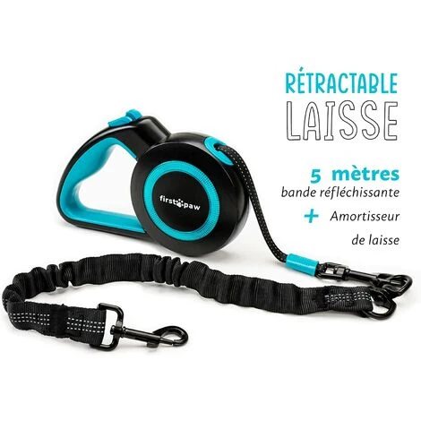 Laisse Rétractable Pour Chiens - FIRSTPAW - 5M - Boutons 3 Positions - Réfléchissant - Extension De Laisse - Chien Jusqu'à 50kg - 2 Laisse Rétractable Pour Chiens - FIRSTPAW - 5M - Boutons 3 Positions - Réfléchissant - Extension De Laisse - Chien Jusqu'à 50kg - – Image 2