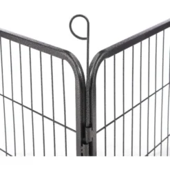 FEANDREA Enclos En Métal Pour Chien, Parc Pour Chiot, Rongeur Et Lapin, Hauteur 70cm, Avec Porte, Gris, Par SONGMICS -Promos Patto Chou Boutique 8247235 4