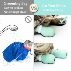4 Chaussures De Pied De Chat Anti-Rayures Grattage De Toilettage En Silicone Pour Animaux De Compagnie Chaussures De Pour Le Traitement De VéRification Du Rasage Du Bain à La Maison -Promos Patto Chou Boutique 82974669 4