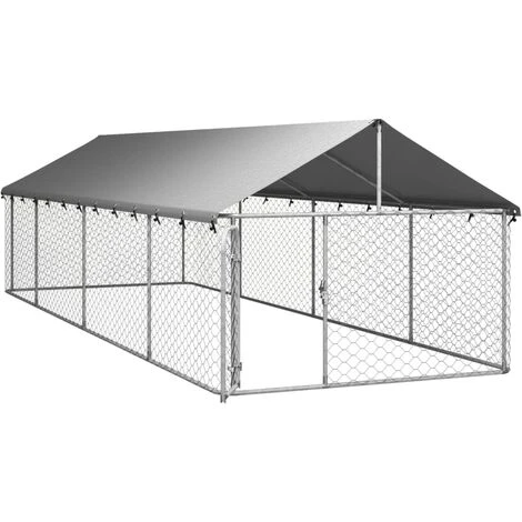 Niches Enclos Poulailler - Chenil Extérieur Avec Toit Pour Chiens 600x200x150 Cm - Robuste Pour Chiens Animaux Best902203 4 Niches Enclos Poulailler - Chenil Extérieur Avec Toit Pour Chiens 600x200x150 Cm - Robuste Pour Chiens Animaux Best902203 – Image 4