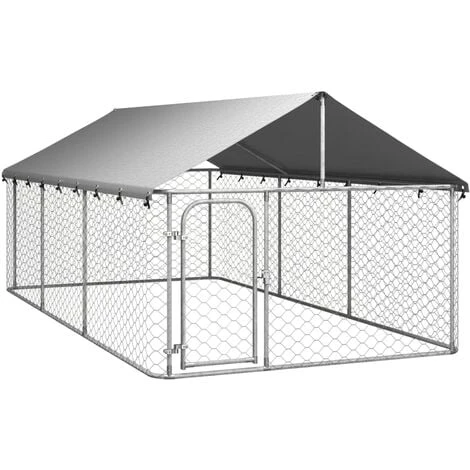 Niches Enclos Poulailler - Chenil Extérieur Avec Toit Pour Chiens 400x200x150 Cm - Robuste Pour Chiens Animaux Best381576 1 Niches Enclos Poulailler - Chenil Extérieur Avec Toit Pour Chiens 400x200x150 Cm - Robuste Pour Chiens Animaux Best381576