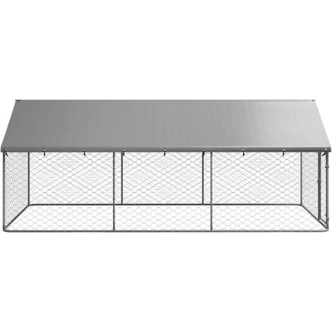 Niches Enclos Poulailler - Chenil Extérieur Avec Toit Pour Chiens 400x200x150 Cm - Robuste Pour Chiens Animaux Best381576 3 Niches Enclos Poulailler - Chenil Extérieur Avec Toit Pour Chiens 400x200x150 Cm - Robuste Pour Chiens Animaux Best381576 – Image 3