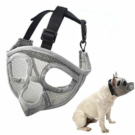 Muselière Museau Court Pour Chien Museau De Bouledogue Maille Respirante Réglable à Boire Pour L'entraînement Aux Aboiements Mordants - XX-Petit 1 Muselière Museau Court Pour Chien Museau De Bouledogue Maille Respirante Réglable à Boire Pour L'entraînement Aux Aboiements Mordants - XX-Petit