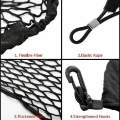 Filet à Bagages De Voiture, Filet De Coffre En Nylon élastique 115x60cm Filet De Protection Filet De Séparation Multifonctionnel Pour Coffre De Chiens -Promos Patto Chou Boutique 83756398 4