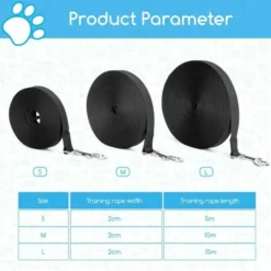 Longe Pour Chien  15m, Laisse De Dressage Pour Chien Pour Chiens De Petites à Grandes Taille -Promos Patto Chou Boutique 83867961 3