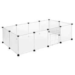 Froadp Enclos Extérieur Pour Lapins En Métal Avec Porte, Parc Pour Petits Animaux (Blanc, 145x75x48cm, 12 Pièces) -Promos Patto Chou Boutique 83984797 3
