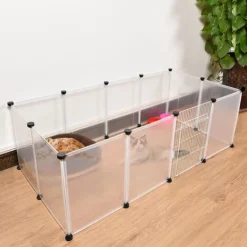 Froadp Enclos Extérieur Pour Lapins En Métal Avec Porte, Parc Pour Petits Animaux (Blanc, 145x75x48cm, 12 Pièces) -Promos Patto Chou Boutique 83984797 5