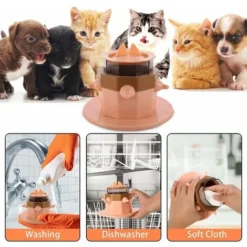 Bol à Lait Pour Chiots, Animal De Compagnie En Silicone Station D'alimentation Pour Portable Bionic Auto-alimentateur Pet Tétine , Pour Bébé Animal Chiots, Distributeur Automatique De Nourriture Chat -Promos Patto Chou Boutique 84062328 3