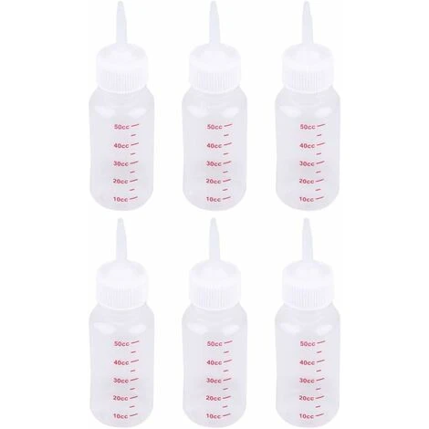 6 Pcs 50 ML Bébé Biberon Pour Animaux De Compagnie - Mamelon Pointu Sûr Chien Chat Bouteille De Lait Pour Petit Animal/Chats/Chiens/Chiot/Chaton 1 6 Pcs 50 ML Bébé Biberon Pour Animaux De Compagnie - Mamelon Pointu Sûr Chien Chat Bouteille De Lait Pour Petit Animal/Chats/Chiens/Chiot/Chaton