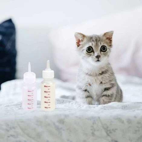 6 Pcs 50 ML Bébé Biberon Pour Animaux De Compagnie - Mamelon Pointu Sûr Chien Chat Bouteille De Lait Pour Petit Animal/Chats/Chiens/Chiot/Chaton 2 6 Pcs 50 ML Bébé Biberon Pour Animaux De Compagnie - Mamelon Pointu Sûr Chien Chat Bouteille De Lait Pour Petit Animal/Chats/Chiens/Chiot/Chaton – Image 2