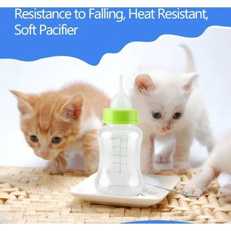 Biberon, 150 Ml Bouteille Lait Maternise Trousse D'allaitement Distribution D'eau Lait Avec Brosse Goupillon Biberon Mamelon De Rechange Pour Nouveau-né Chatons Chiots Lapins Petits Animaux Bébé 4 Biberon, 150 Ml Bouteille Lait Maternise Trousse D'allaitement Distribution D'eau Lait Avec Brosse Goupillon Biberon Mamelon De Rechange Pour Nouveau-né Chatons Chiots Lapins Petits Animaux Bébé – Image 4