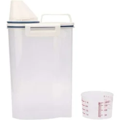 Conteneur De Nourriture Pour Animaux De Compagnie, Seau Scellé De Nourriture Pour Chiens Boîte De Rangement étanche à L'humidité Conteneur D'étanchéité Pour Baril De Nourriture Pour Chats Avec Tasse à