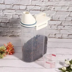 Conteneur De Nourriture Pour Animaux De Compagnie, Seau Scellé De Nourriture Pour Chiens Boîte De Rangement étanche à L'humidité Conteneur D'étanchéité Pour Baril De Nourriture Pour Chats Avec Tasse à -Promos Patto Chou Boutique 85430328 4