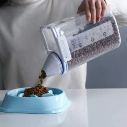 Conteneur De Nourriture Pour Animaux De Compagnie, Seau Scellé De Nourriture Pour Chiens Boîte De Rangement étanche à L'humidité Conteneur D'étanchéité Pour Baril De Nourriture Pour Chats Avec Tasse à -Promos Patto Chou Boutique 85430328 5