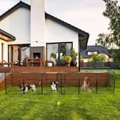 AUFUN Enclos Pour Chiots – Enclos Pour Petits Animaux Et Rongeurs – En 8 éléments (Noir) 9 AUFUN Enclos Pour Chiots – Enclos Pour Petits Animaux Et Rongeurs – En 8 éléments (Noir) -Promos Patto Chou Boutique 85430766 5