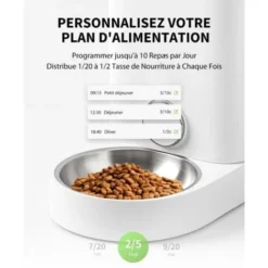 PETKIT Distributeur Automatique De Nourriture Avec Bol En Acier Inoxydable, Contrôle Par APP, Affichage LED Pour Faible Quantité De Nourriture, Distributeur De Nourriture Pour Chat(Chien) – 2.8L -Promos Patto Chou Boutique 85480521 4
