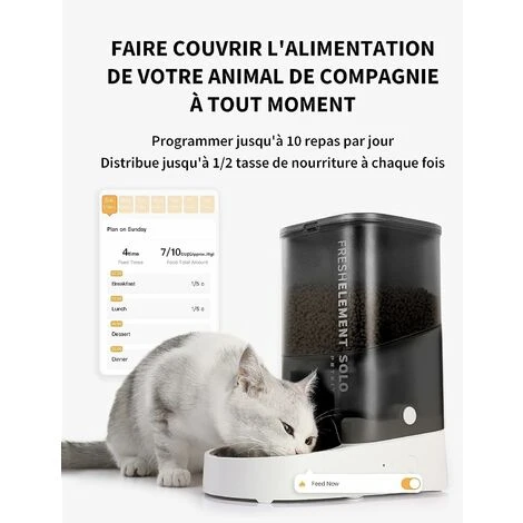 PETKIT Distributeur Automatique Pour Chat - Compatible Wi-FI - Avec Contrôle Des Portions - Compatible Avec Les Aliments Séchés Au Congélateur - Design à Double Alimentation D'énergie - Vert 2 PETKIT Distributeur Automatique Pour Chat - Compatible Wi-FI - Avec Contrôle Des Portions - Compatible Avec Les Aliments Séchés Au Congélateur - Design à Double Alimentation D'énergie - Vert – Image 2