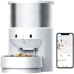 PETKIT Distributeur Automatique De Nourriture Pour Chiens Et Chats - Bol Rotatif Automatique - Contrôle De La Portion Programmable De 5 à 200 G Par Repas Et Enregistreur Vocal 20s-5L