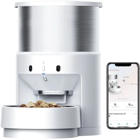 PETKIT Distributeur Automatique De Nourriture Pour Chiens Et Chats - Bol Rotatif Automatique - Contrôle De La Portion Programmable De 5 à 200 G Par Repas Et Enregistreur Vocal 20s-5L 1 PETKIT Distributeur Automatique De Nourriture Pour Chiens Et Chats - Bol Rotatif Automatique - Contrôle De La Portion Programmable De 5 à 200 G Par Repas Et Enregistreur Vocal 20s-5L