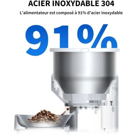 PETKIT Distributeur Automatique De Nourriture Pour Chiens Et Chats - Bol Rotatif Automatique - Contrôle De La Portion Programmable De 5 à 200 G Par Repas Et Enregistreur Vocal 20s-5L 2 PETKIT Distributeur Automatique De Nourriture Pour Chiens Et Chats - Bol Rotatif Automatique - Contrôle De La Portion Programmable De 5 à 200 G Par Repas Et Enregistreur Vocal 20s-5L – Image 2