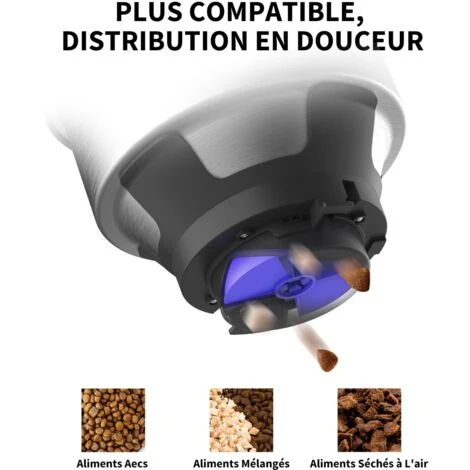 PETKIT Distributeur Automatique De Nourriture Pour Chiens Et Chats - Bol Rotatif Automatique - Contrôle De La Portion Programmable De 5 à 200 G Par Repas Et Enregistreur Vocal 20s-5L 4 PETKIT Distributeur Automatique De Nourriture Pour Chiens Et Chats - Bol Rotatif Automatique - Contrôle De La Portion Programmable De 5 à 200 G Par Repas Et Enregistreur Vocal 20s-5L – Image 4