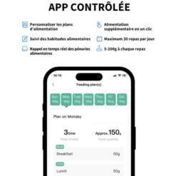 PETKIT Distributeur Automatique De Nourriture Pour Chiens Et Chats - Bol Rotatif Automatique - Contrôle De La Portion Programmable De 5 à 200 G Par Repas Et Enregistreur Vocal 20s-5L 9 PETKIT Distributeur Automatique De Nourriture Pour Chiens Et Chats - Bol Rotatif Automatique - Contrôle De La Portion Programmable De 5 à 200 G Par Repas Et Enregistreur Vocal 20s-5L -Promos Patto Chou Boutique 85480533 5