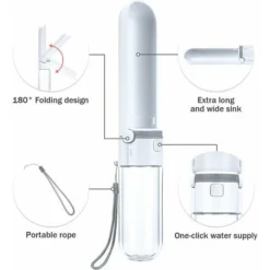 Gourde Chien 420ml, Bouteille Chien Promenade Avec Bol Intégré, Bouteille Eau Portable Pour Voyage Balade Pour Animal - Blanc 7 Gourde Chien 420ml, Bouteille Chien Promenade Avec Bol Intégré, Bouteille Eau Portable Pour Voyage Balade Pour Animal - Blanc -Promos Patto Chou Boutique 85791024 3