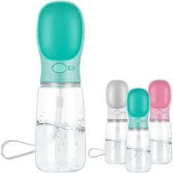 Bouteille D'eau Chien 550ml,Distributeur D'eau Portable Gourde Chien Chiot Chat Animaux Voyage Water Drink Bouteille-Bleu