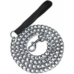 AQIUO Laisse Chien Métal (180cm) Anti Frottement Laisse Chaîne Chien Poignée En Mousse Design Anti-usure Chaîne Pour Chien Laisse Pour Petits, Moyens Et Grands Chiens-