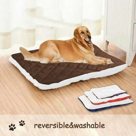 Deux Côtés Cussion De Chien, Lit Doux Pour Animaux De Compagnie, Tapis Animal Lavable Pour Toute La Saison, Carpette De Couchage Chenil Moelleux Confortable Pour Petit Moyen Grand Chien Et Chat-(47x34 5 Deux Côtés Cussion De Chien, Lit Doux Pour Animaux De Compagnie, Tapis Animal Lavable Pour Toute La Saison, Carpette De Couchage Chenil Moelleux Confortable Pour Petit Moyen Grand Chien Et Chat-(47x34 – Image 5