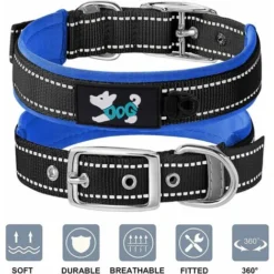 Collier Pour Chien, Collier En Nylon Réfléchissant Réglable Classique Avec Rembourré Doux Respirant Mesh, Collier Avec Étui AirTag Pour Petits Chiens(Rouge-S) -Promos Patto Chou Boutique 87860020 4