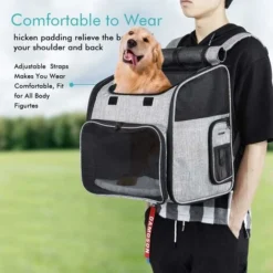 Sac à Dos Pour Animaux De Compagnie Chiens/Chats, Sac De Transport Portatif Pour Animaux De Compagnie Avec Sac De Voyage Polyvalent Pliable Et Respirable, Idéal Pour Les Animaux De 3-10 Kg 7 Sac à Dos Pour Animaux De Compagnie Chiens/Chats, Sac De Transport Portatif Pour Animaux De Compagnie Avec Sac De Voyage Polyvalent Pliable Et Respirable, Idéal Pour Les Animaux De 3-10 Kg -Promos Patto Chou Boutique 88919401 3