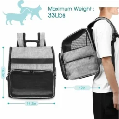 Sac à Dos Pour Animaux De Compagnie Chiens/Chats, Sac De Transport Portatif Pour Animaux De Compagnie Avec Sac De Voyage Polyvalent Pliable Et Respirable, Idéal Pour Les Animaux De 3-10 Kg 8 Sac à Dos Pour Animaux De Compagnie Chiens/Chats, Sac De Transport Portatif Pour Animaux De Compagnie Avec Sac De Voyage Polyvalent Pliable Et Respirable, Idéal Pour Les Animaux De 3-10 Kg -Promos Patto Chou Boutique 88919401 4