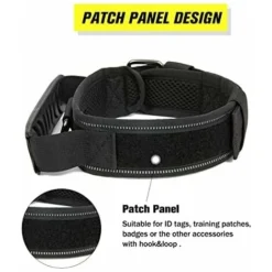 WddnAot Améliorer Collier De Chien Tactique Avec Poignée De Commande, Militaire Collier Réglable Chien Rembourré Pour Chiens De Taille Moyenne Grand Entraînement (L, Noir) -Promos Patto Chou Boutique 89624975 4