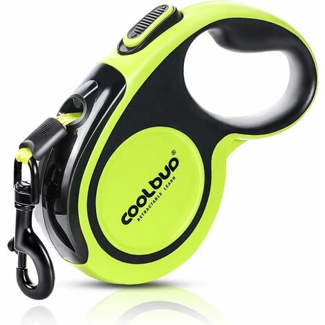 Laisse Chien Enrouleur Pour Gros Chien Jusqu'à 50kg, Ruban En Nylon Solide Extensible à 5M, Rétractable Avec Coutures Réfléchissantes Lumineuses, Frein à Une Main, Pause, Verrouillage (Vert) 1 Laisse Chien Enrouleur Pour Gros Chien Jusqu'à 50kg, Ruban En Nylon Solide Extensible à 5M, Rétractable Avec Coutures Réfléchissantes Lumineuses, Frein à Une Main, Pause, Verrouillage (Vert)