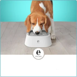 Gamelle Flottante Pour Chiens Chats,1L Grande Capacité Bol D'eau Pour Animaux De Compagnie Anti Éclaboussures Anti-Débordement,Anti Goutte Gamelle D'eau Chien--Gris -Promos Patto Chou Boutique 90318028 5