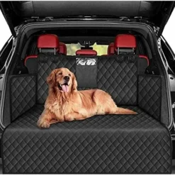 SIVEIS Housse Protection Coffre Voiture Pour Chiens Avec Protection Latérale, Imperméable Et Antidérapant Couverture Protection De Coffre Pour Universelle Voiture Et SUV Facile à Nettoyer Noir