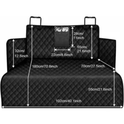 SIVEIS Housse Protection Coffre Voiture Pour Chiens Avec Protection Latérale, Imperméable Et Antidérapant Couverture Protection De Coffre Pour Universelle Voiture Et SUV Facile à Nettoyer Noir -Promos Patto Chou Boutique 90444573 3