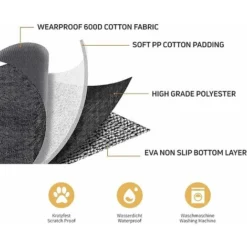 SIVEIS Housse Protection Coffre Voiture Pour Chiens Avec Protection Latérale, Imperméable Et Antidérapant Couverture Protection De Coffre Pour Universelle Voiture Et SUV Facile à Nettoyer Noir -Promos Patto Chou Boutique 90444573 5