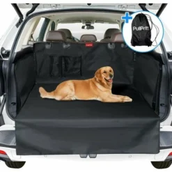 Protection Coffre Voiture Chien, Imperméable Et Antidérapant Housse Voiture Chien Avec Protection Latérale 185 X 105 Cm Convient à La Plupart Des SUV Et Fourgonnettes