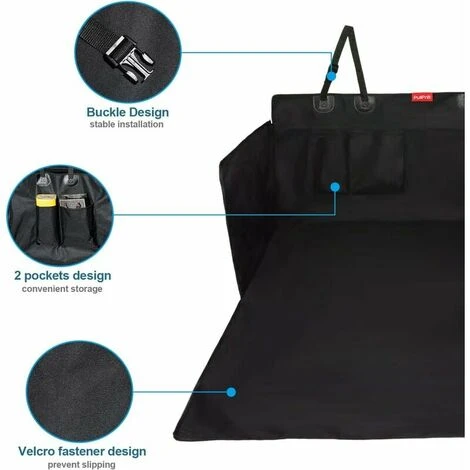 Protection Coffre Voiture Chien, Imperméable Et Antidérapant Housse Voiture Chien Avec Protection Latérale 185 X 105 Cm Convient à La Plupart Des SUV Et Fourgonnettes 2 Protection Coffre Voiture Chien, Imperméable Et Antidérapant Housse Voiture Chien Avec Protection Latérale 185 X 105 Cm Convient à La Plupart Des SUV Et Fourgonnettes – Image 2