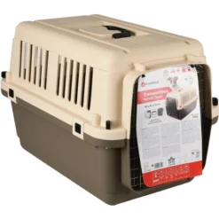 Cage De Transport, Nomad, Beige Et Marron Taille S 40 X 61 X 41 Cm Pour Chien - FLAMINGO