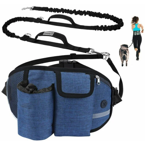 Laisse Chien Laisse Mains Libres Chien Jusqu'à 110kg Absorption De Choc, Confortable, Couture Réfléchissante, Idéal Pour Course à Pied, Jogging Et Marche (Bleu) 1 Laisse Chien Laisse Mains Libres Chien Jusqu'à 110kg Absorption De Choc, Confortable, Couture Réfléchissante, Idéal Pour Course à Pied, Jogging Et Marche (Bleu)