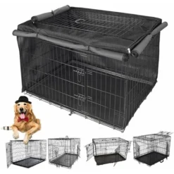 Cage Pour Chien Interieur Solide Housse De Protection, Cage Pour Chien Multifonctionnelle Résistante à La Lumière, Matériau En Tissu Oxford 420D (sans Cage Pour Chien) (110 × 73 × 76 Cm)