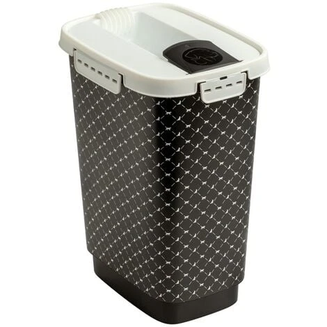 Rotho MyPet Cody Boîte à Aliments Pour Animaux 10l Avec Couvercle, Plastique Alimentaire Sans BPA (PP), Noir, 10l (24,3 X 17,9 X 32,2 Cm) 2 Rotho MyPet Cody Boîte à Aliments Pour Animaux 10l Avec Couvercle, Plastique Alimentaire Sans BPA (PP), Noir, 10l (24,3 X 17,9 X 32,2 Cm) – Image 2